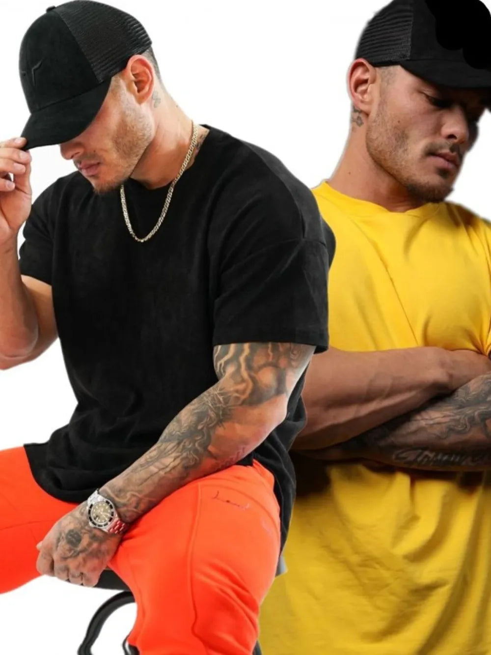 Men's Plus Size Round Neck Half Sleeve T-Shirt