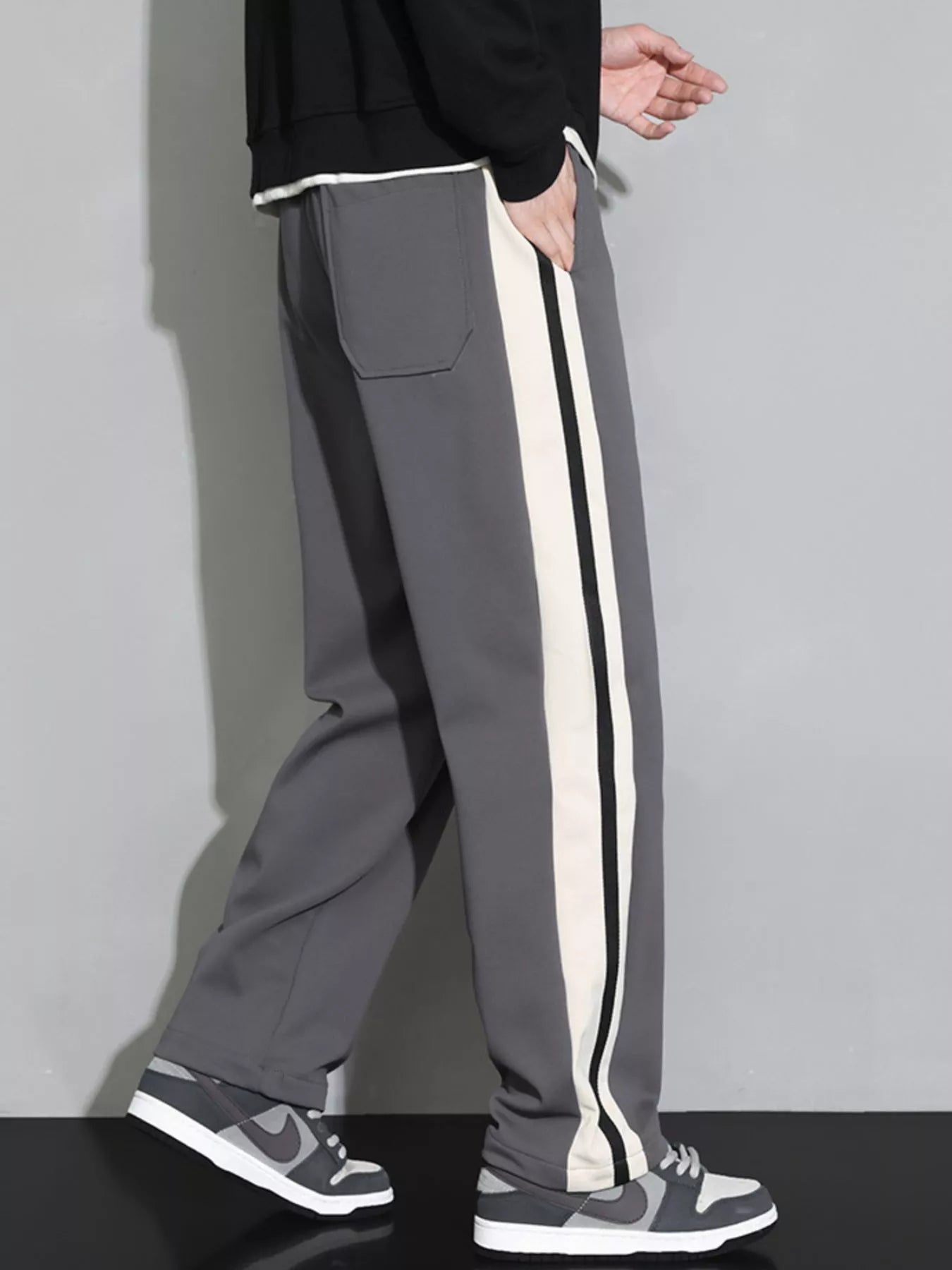 Men's Plus Size Side Striped Casual Loose Pants