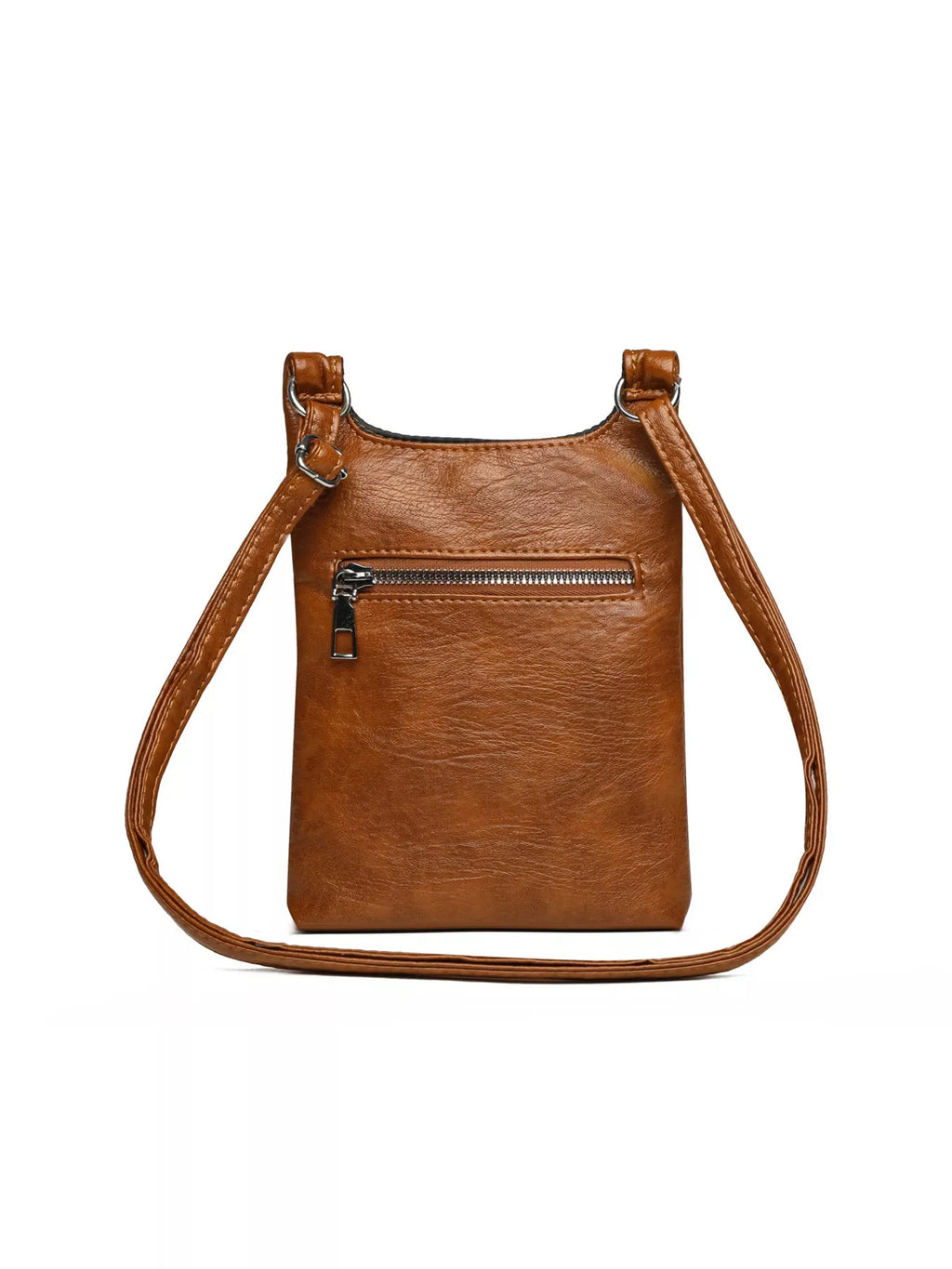 Adjustable Strap Leather Crossbody Bag