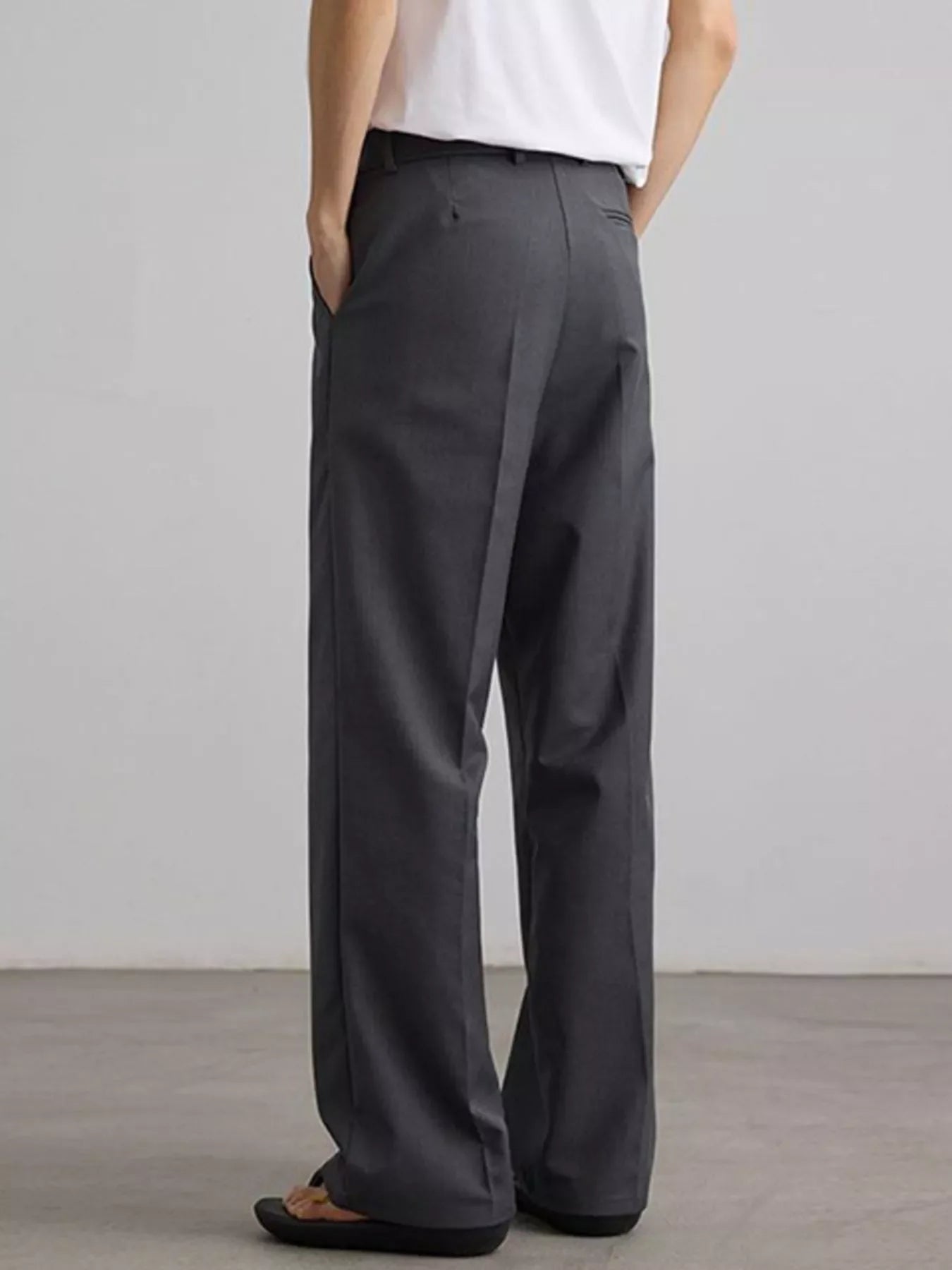 Men's Pleated Wide Leg Pants