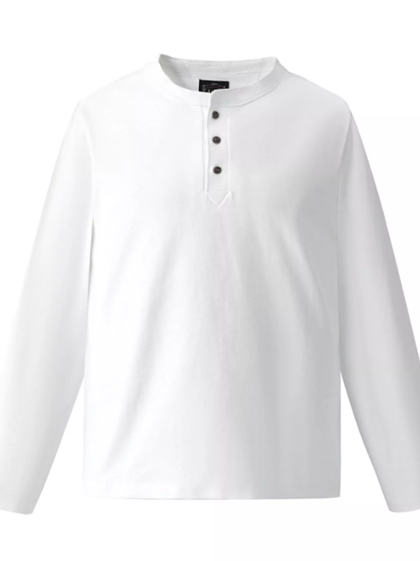 Men's Plus Size Casual Henley Long Sleeve T-Shirt