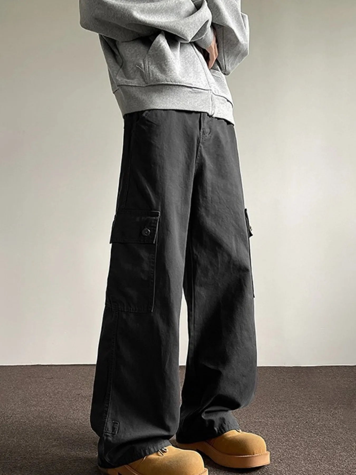 Men's Full Size Loose Fit Cargo Jeans Plus Size