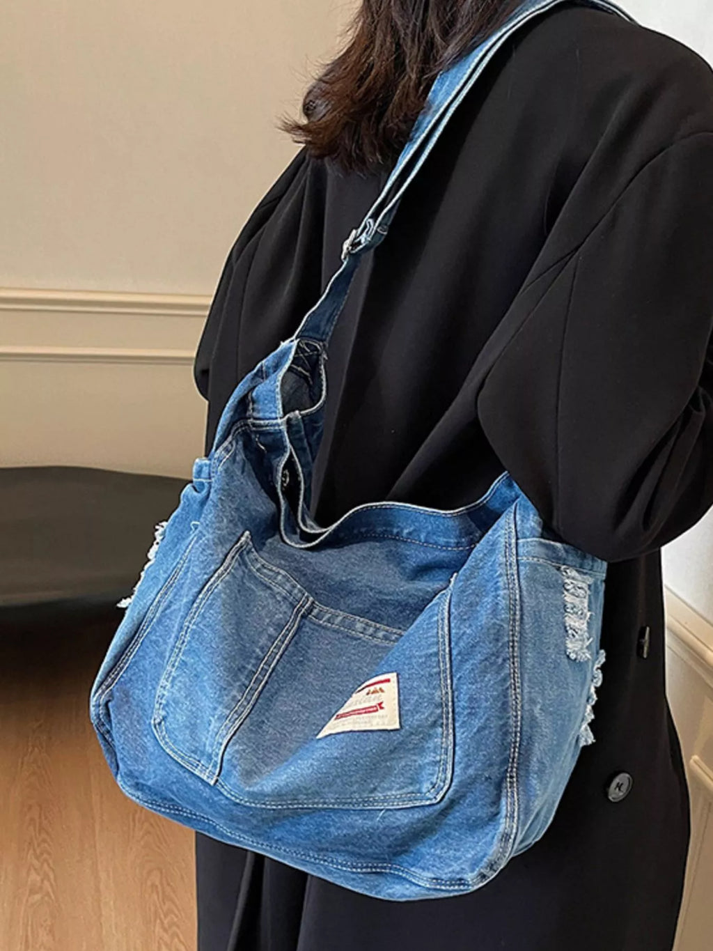 Casual Denim Crossbody Bag