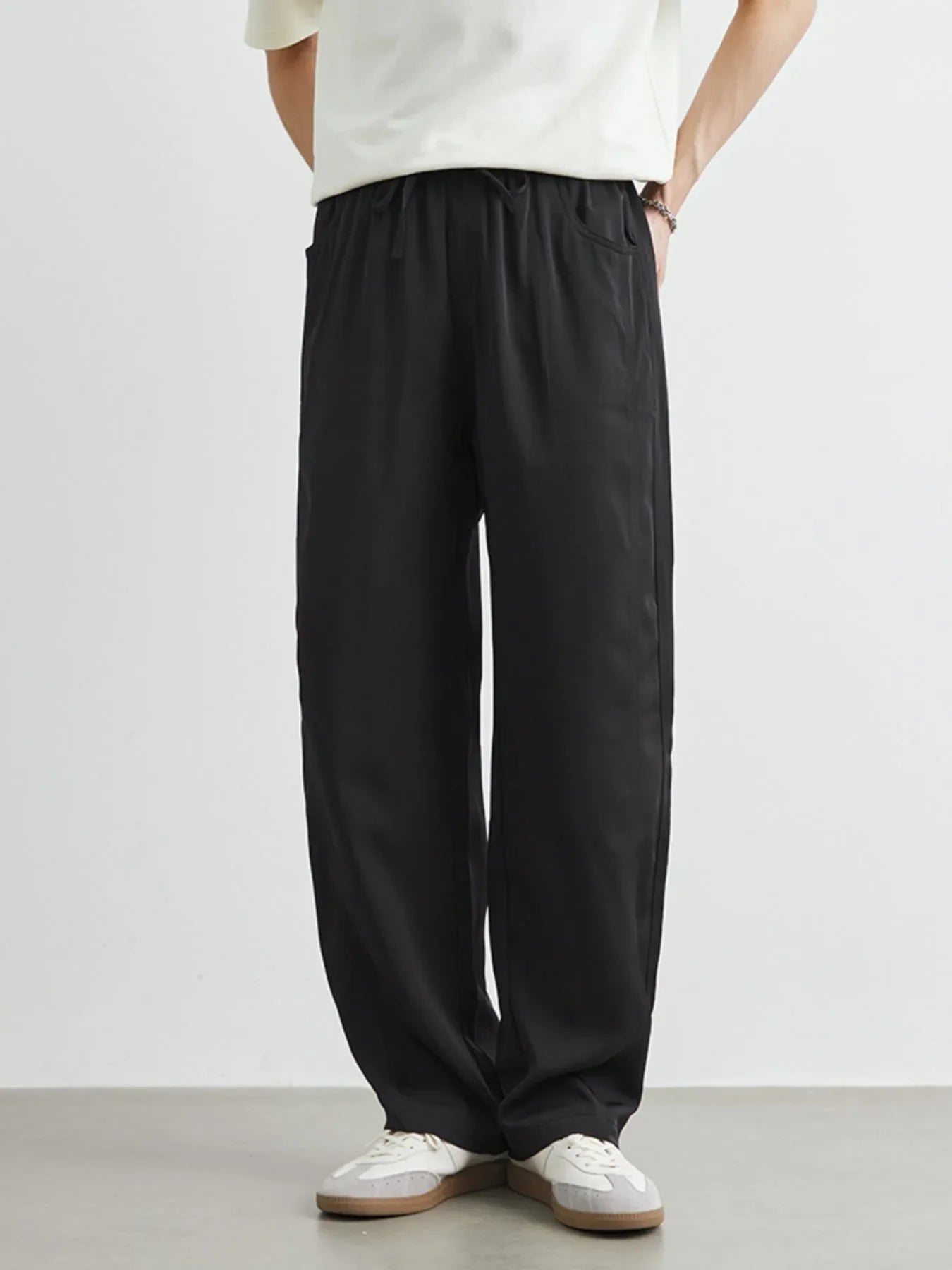 Men's Plus Size Relaxed Fit Wide Leg Casual Pants
