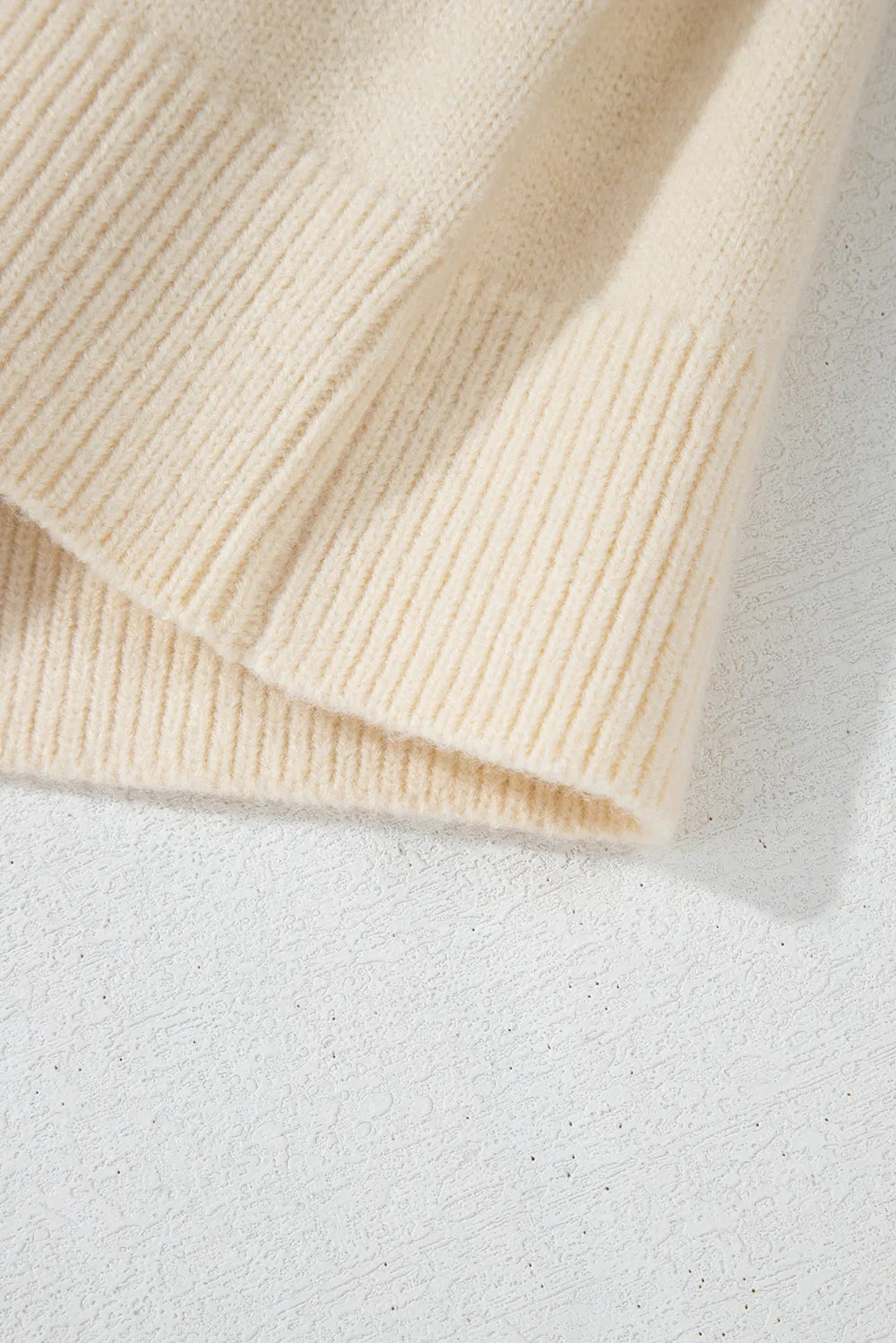 Bowknot Front V Neck Long Sleeve Sweater