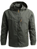 Men's Plus Size Outdoor Windproof Hooded Jacket