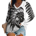 Baha Ranch Western Print Long Sleeve top