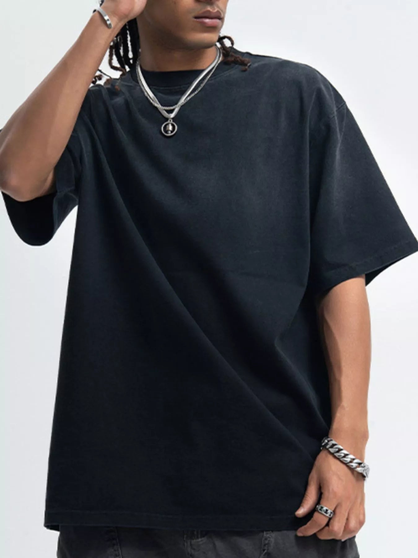 Men's Gradient Round Neck Oversized T-Shirt