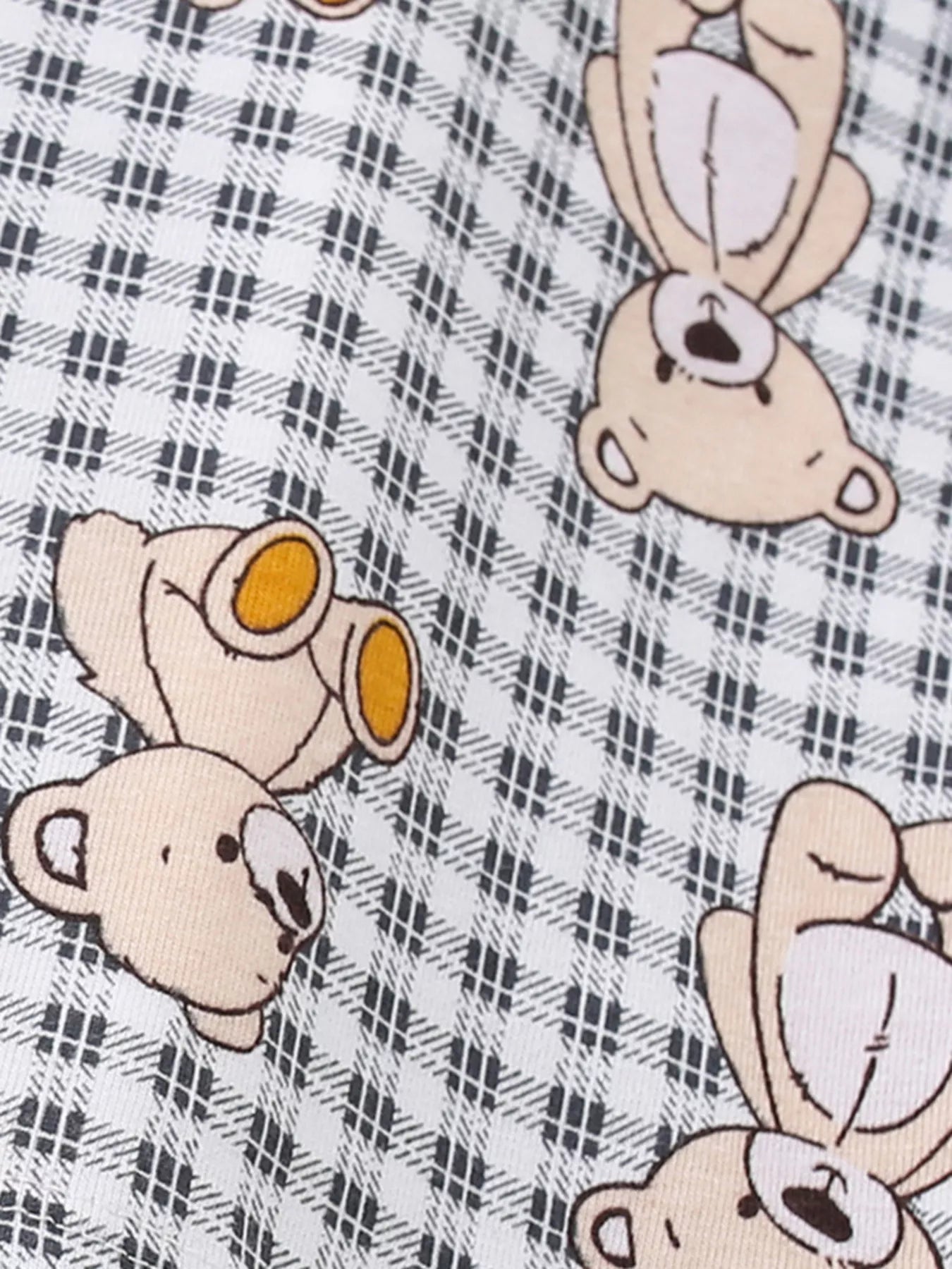 Children's Bear Print T-Shirt and Denim Shorts Set