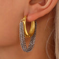 Chunky Chain Hoop Earrings