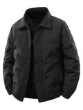 Men's Plus Size Snap Down Padded Jacket