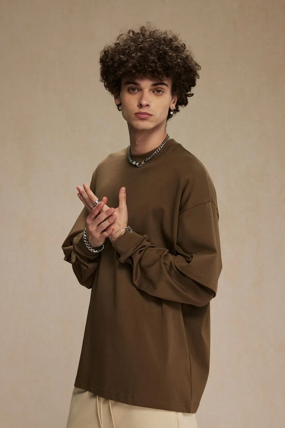 Men's Round Neck Long Sleeve T-Shirt