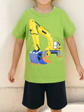 Children's Excavator Short Sleeve T-Shirt