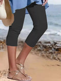 Full Size Cropped Casual Leggings Plus Size