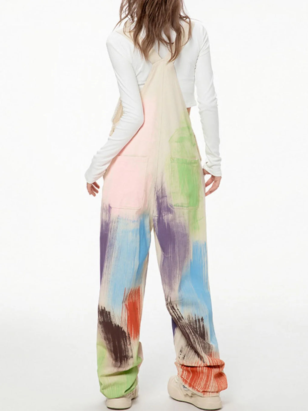 Colorful Wide Leg Overalls