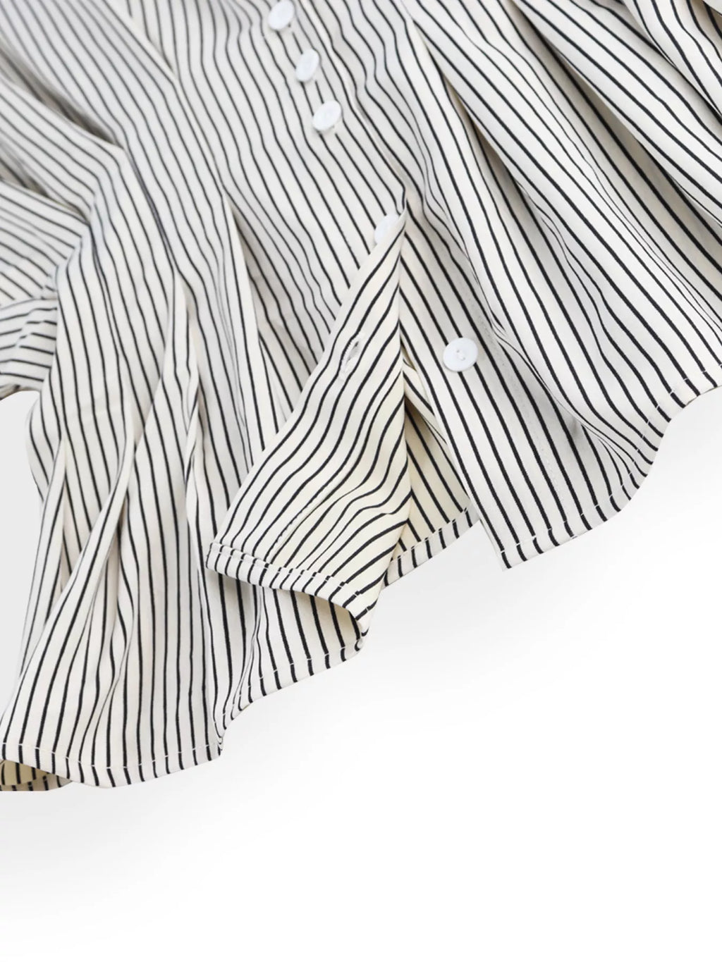 Striped Cinched Waist Shirt