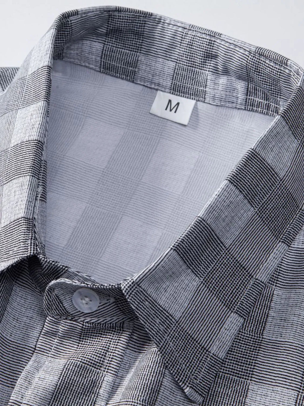 Men's Plus Size Casual Plaid Short Sleeve Button-Down Shirt