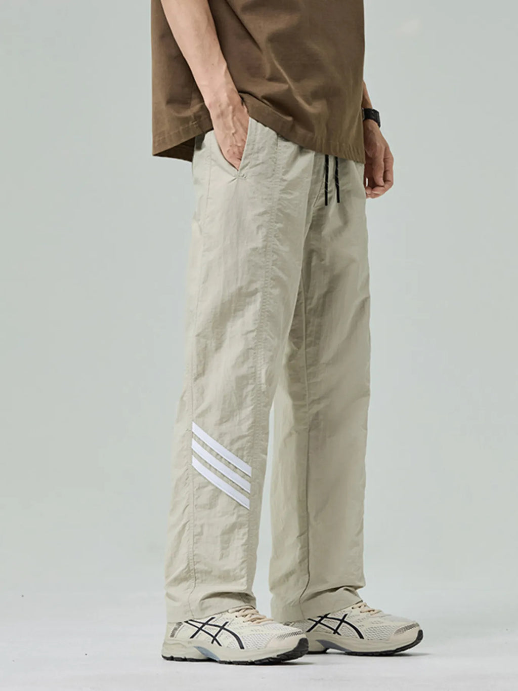 Men's Plus Size Drawstring Wide Leg Pants