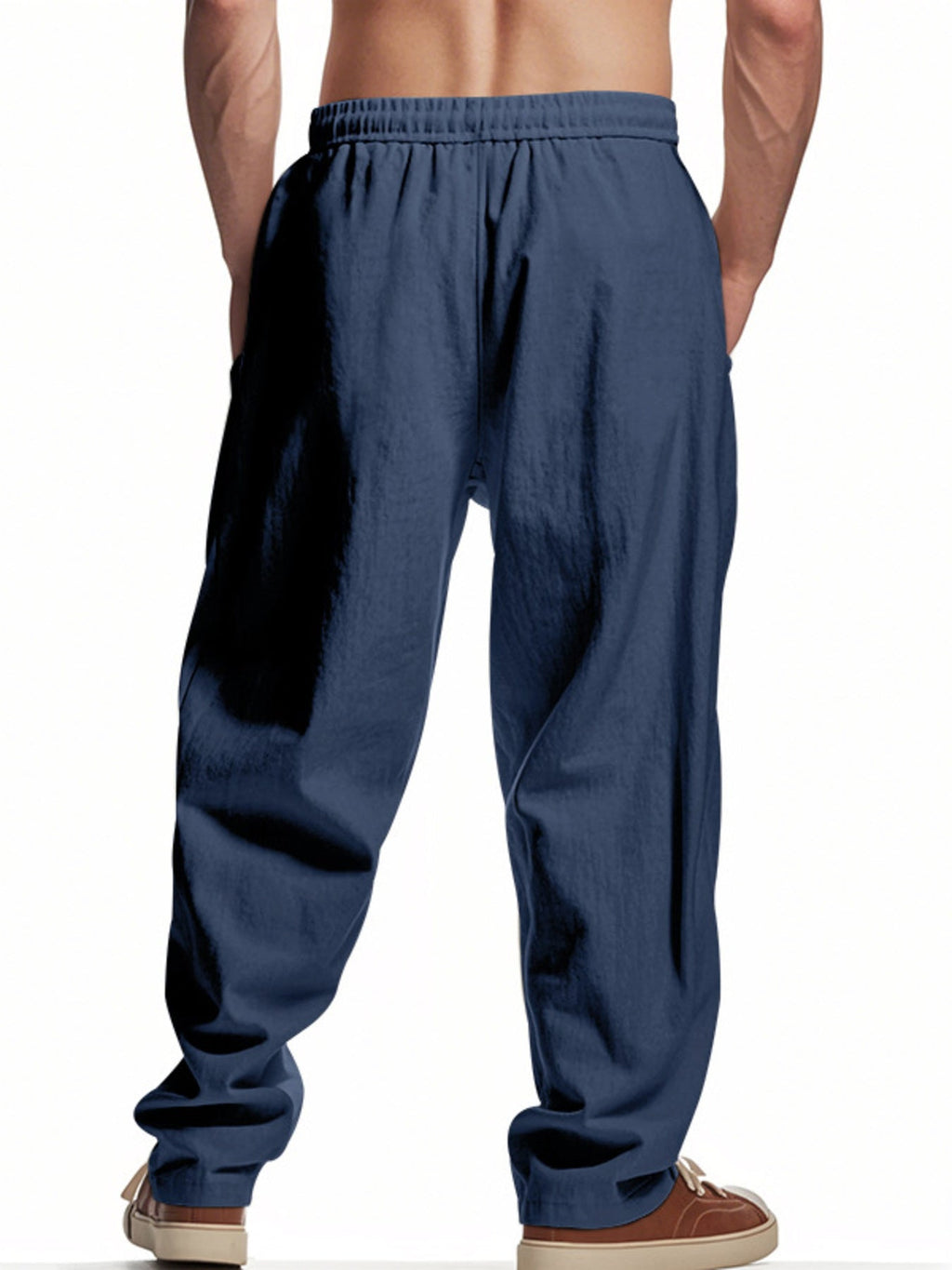 Men's Full Size Drawstring Letter Casual Pants Plus Size