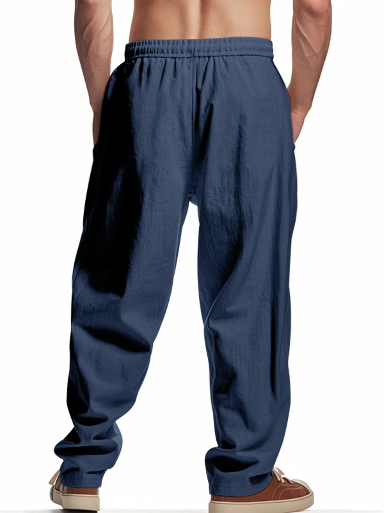 Men's Full Size Drawstring Letter Casual Pants Plus Size