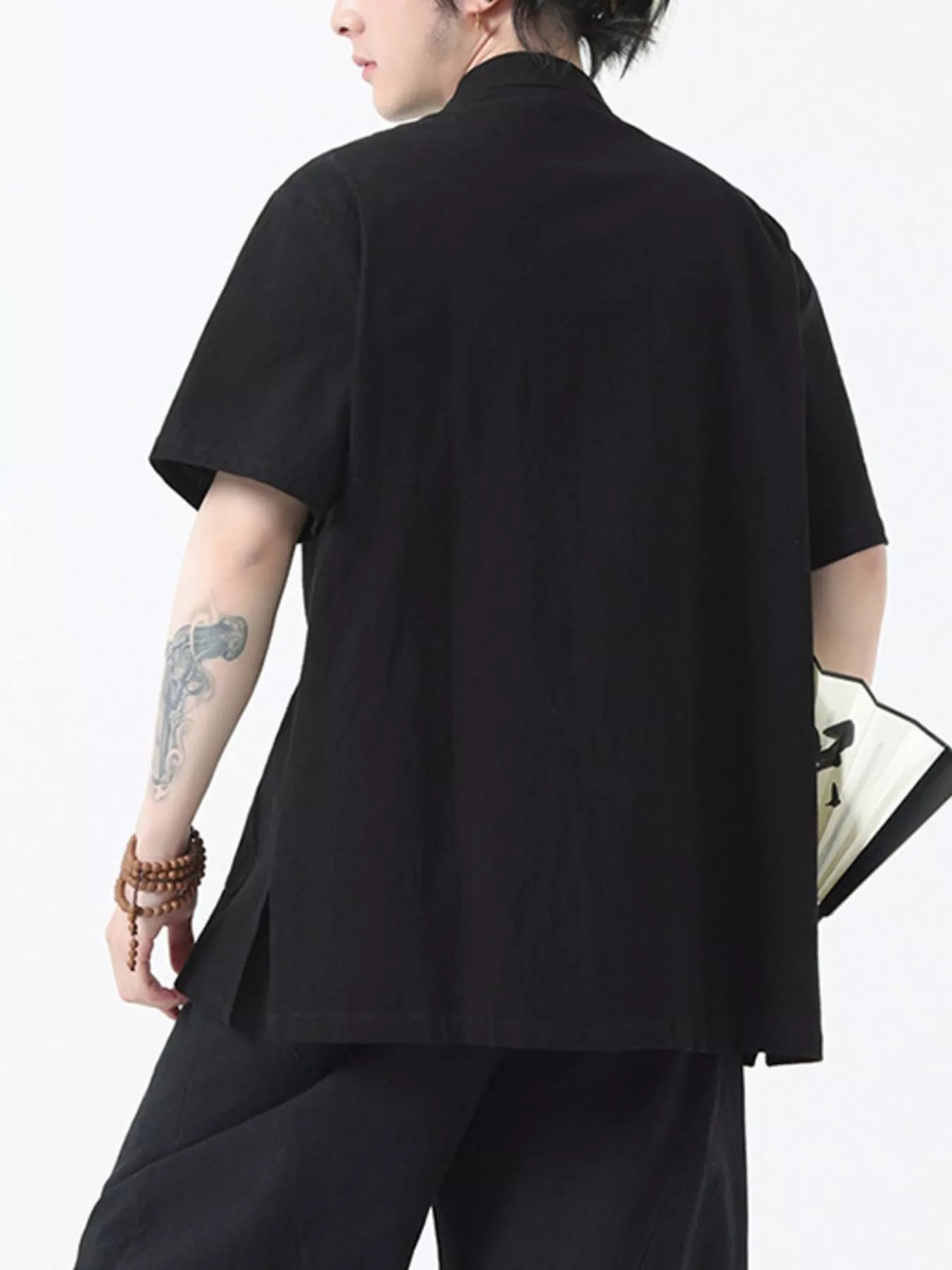 Men's Plus Size Chinese Style Short-Sleeve Shirt