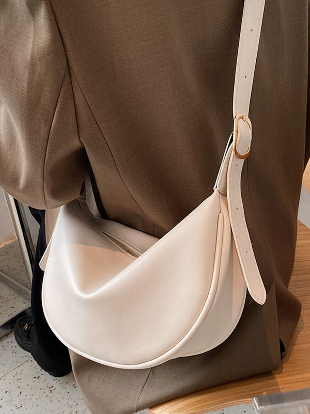 Minimalist Crescent Crossbody Bag