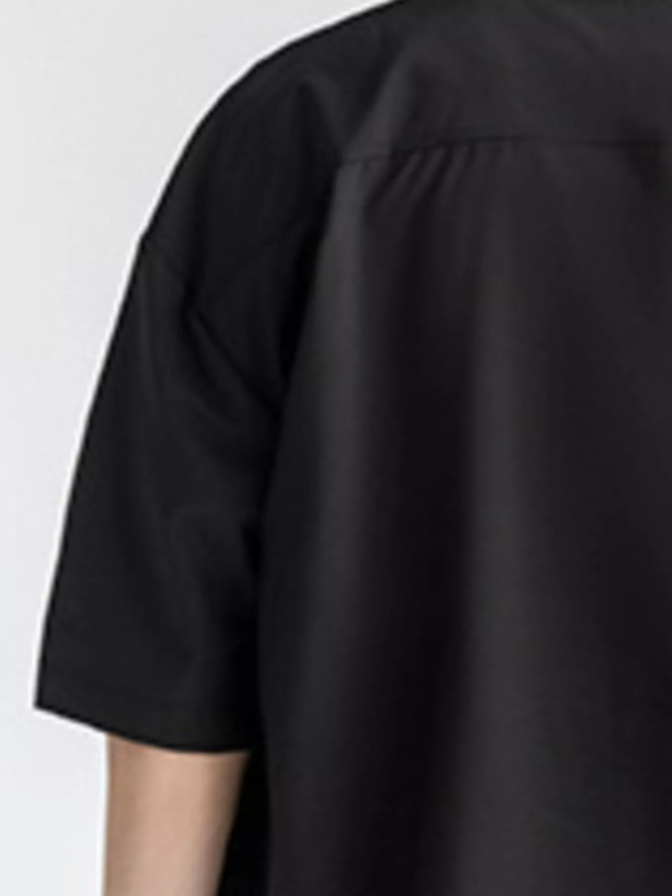 Men's Plus Size Solid Color Casual Short Sleeve Shirt