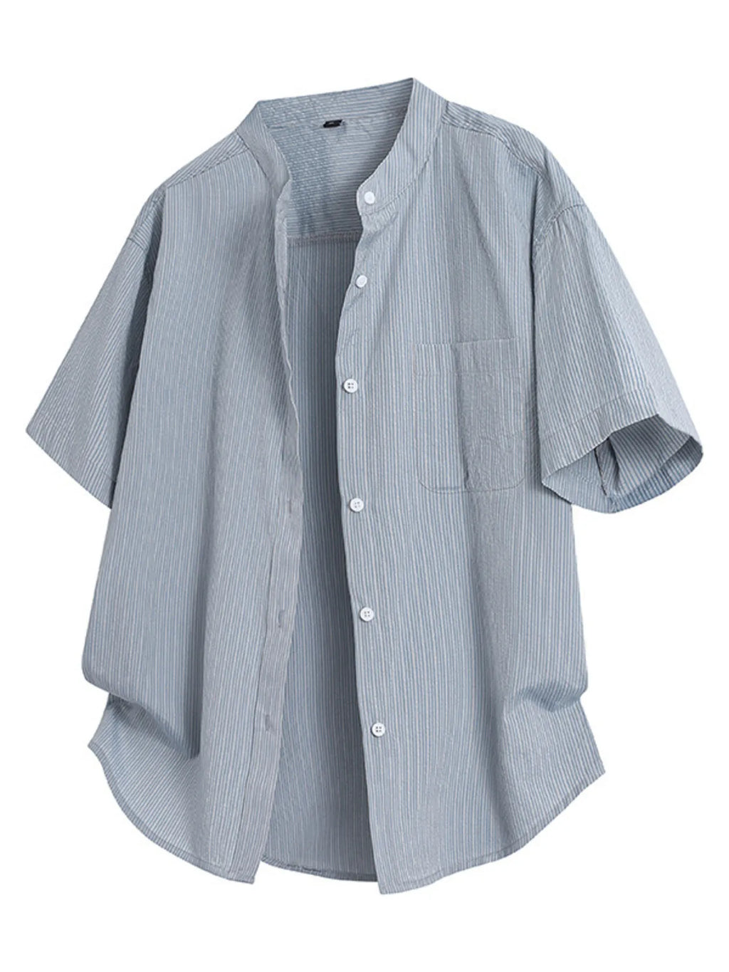 Men's Plus Size Casual Striped Button Up Shirt