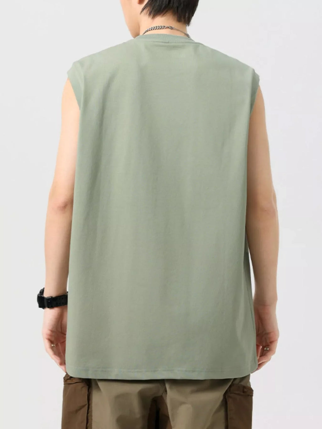 Men's Plus Size Round Neck Tank