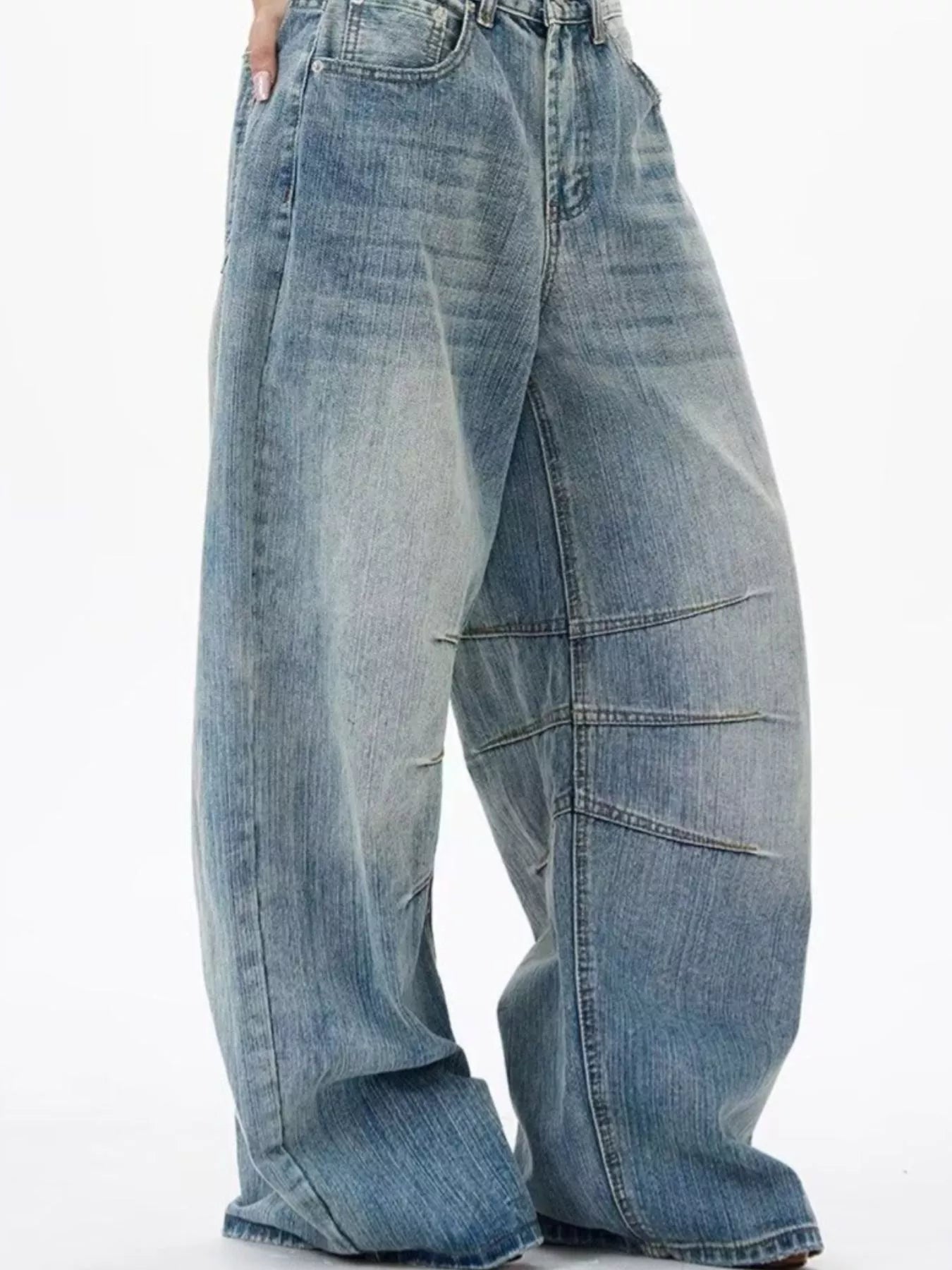 Men's Full Size Wide Leg Jeans Plus Size