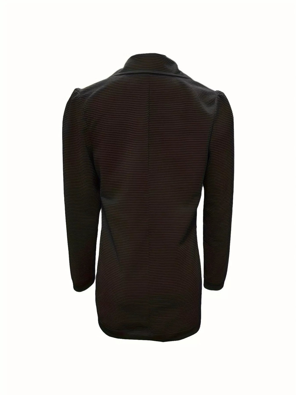 Texture Knit Double-Breasted Blazer