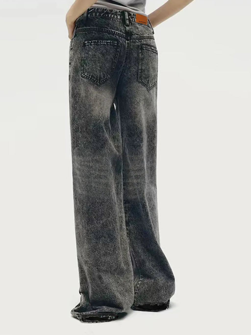 Men's Vintage Washed Wide Leg Jeans