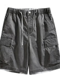 Men's Plus Size Drawstring Cargo Shorts
