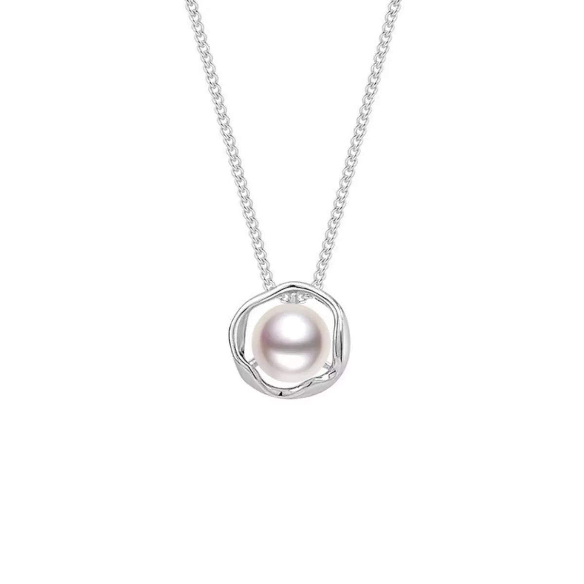 925 Sterling Silver Pearl Pendant Necklace