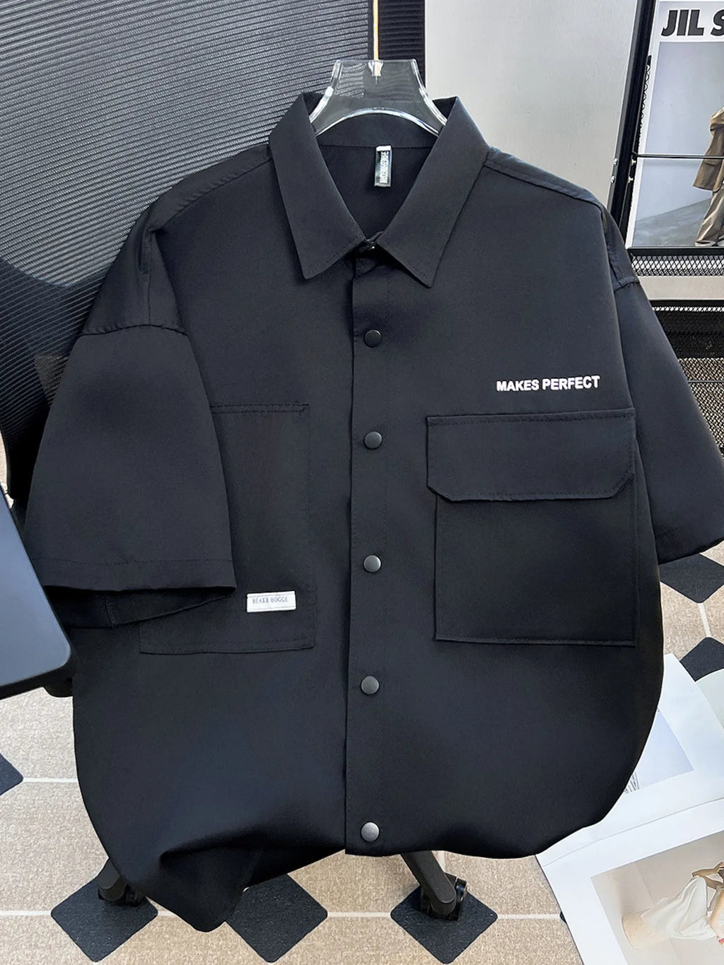 Men's Plus Size Button Up Short Sleeve Shirt