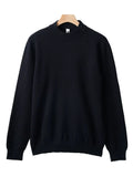 Men's Plus Size Round Neck Long Sleeve Sweater