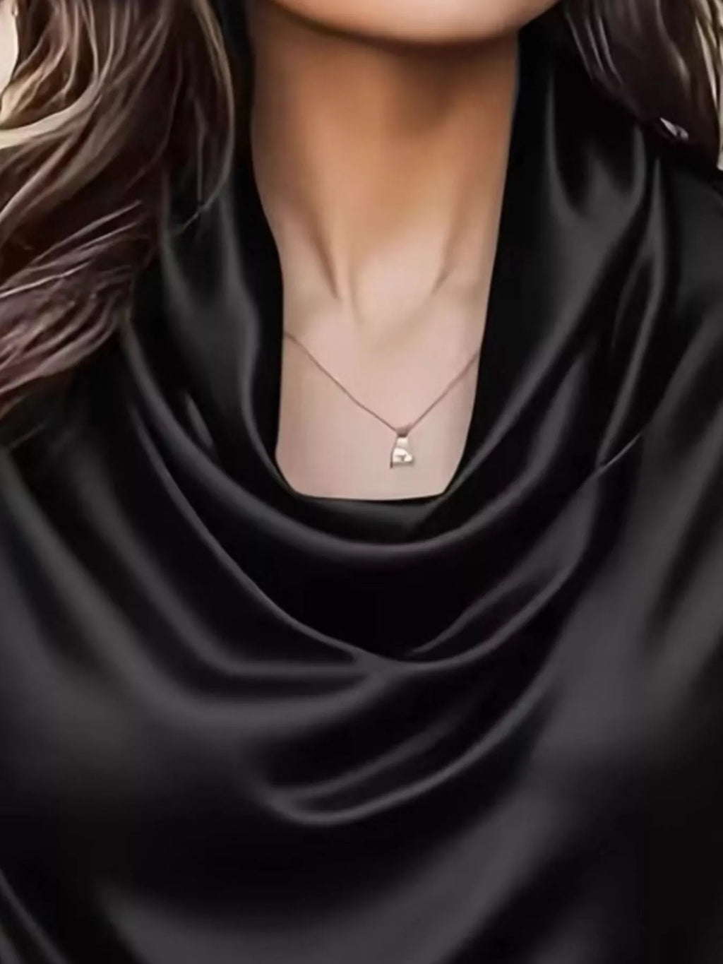 Satin Cowl Neck Blouse