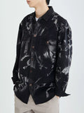 Men's Plus Size Printed Button Up Shirt