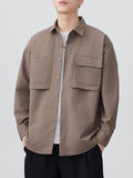 Men's Plus Size Button Up Long Sleeve Shirt