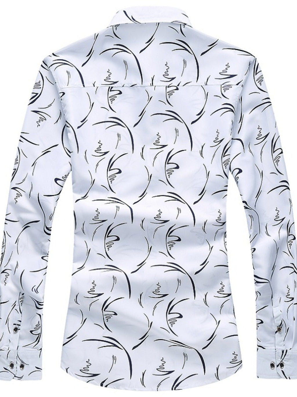 Men's Plus Size Printed Long Sleeve Shirt