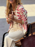 Printed Zip Up Long Sleeve Jacket
