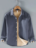 Men's Plus Size Button Up Long Sleeve Shirt