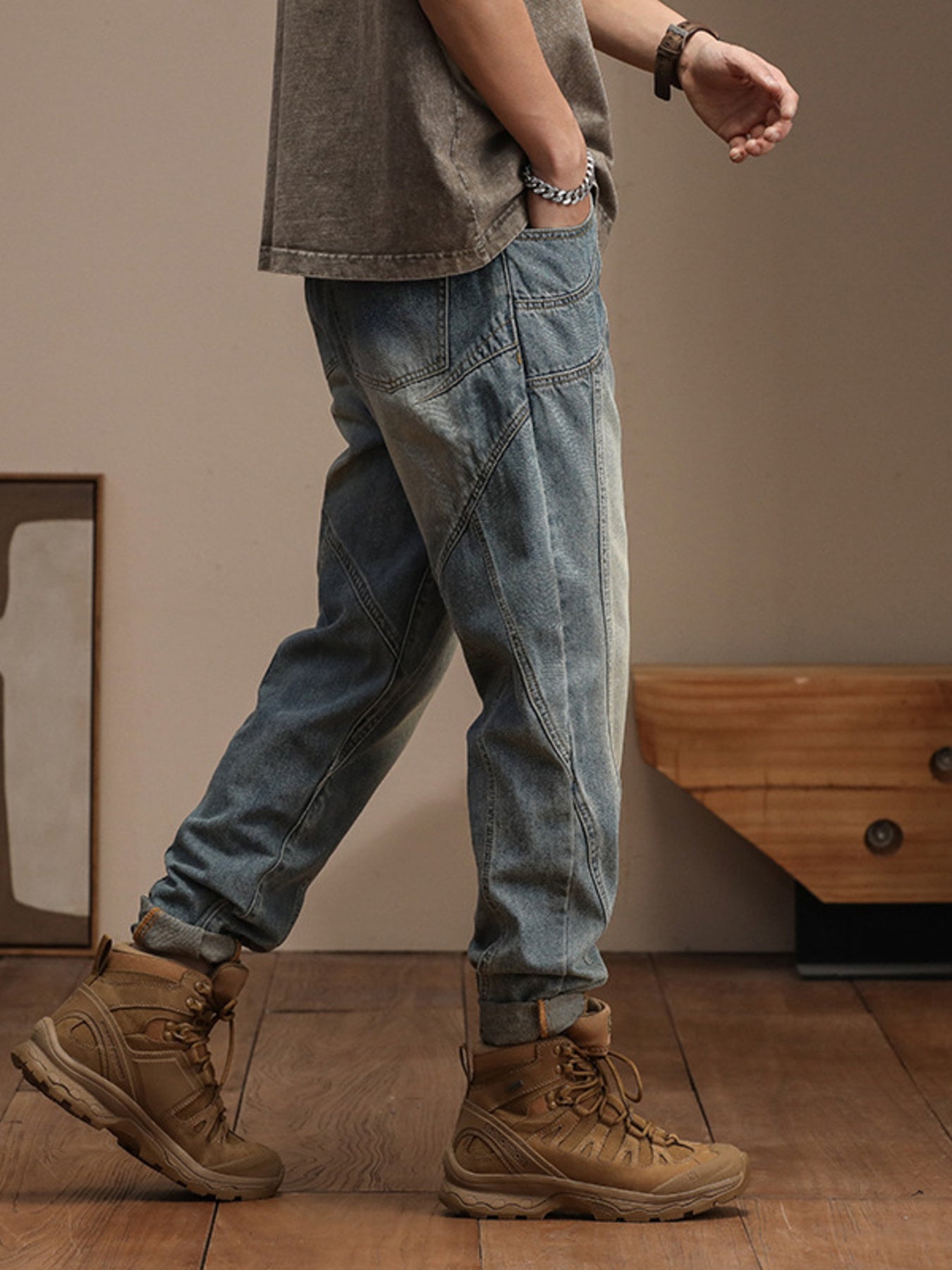 Men's Vintage Wash Relaxed Fit Jeans