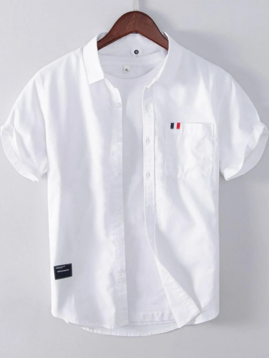 Men's Plus Size Short Sleeve Button-Up Shirt