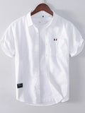Men's Plus Size Short Sleeve Button-Up Shirt