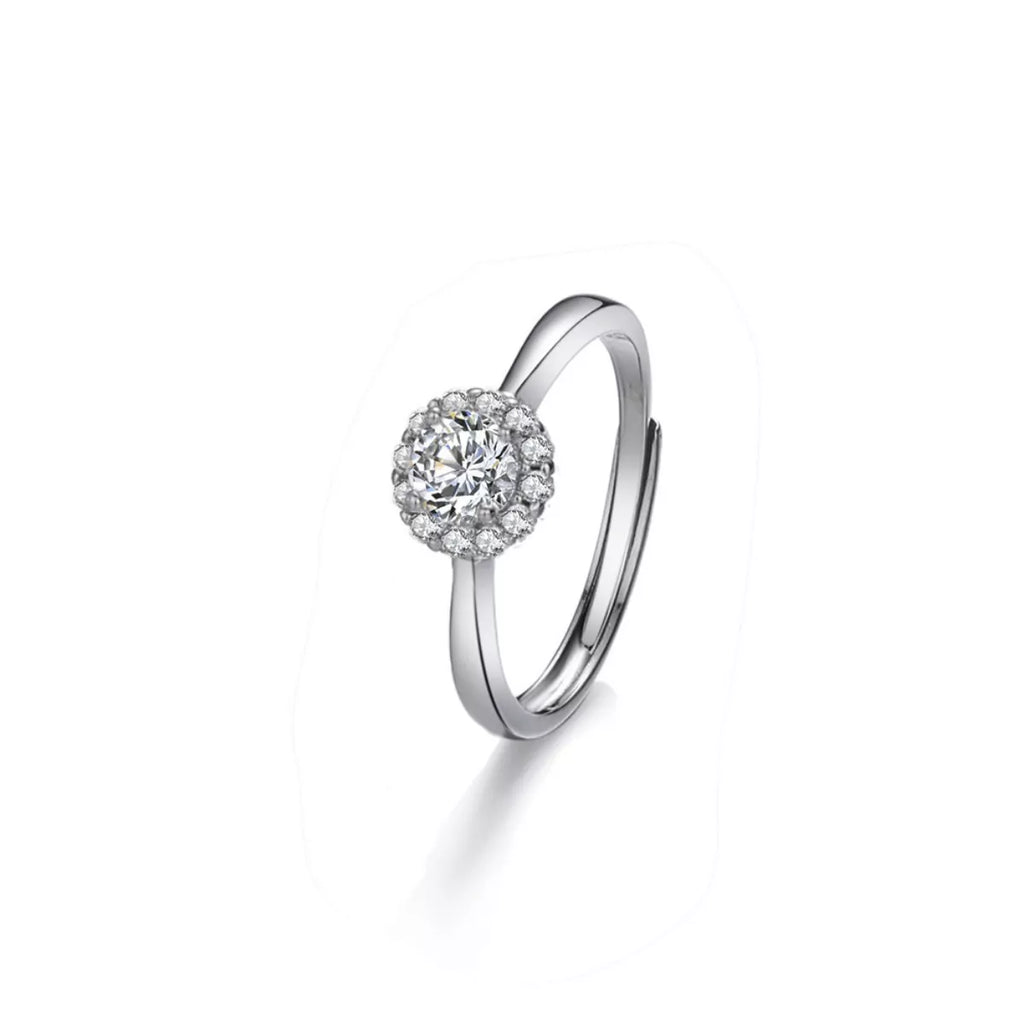 1 Carat Moissanite 925 Sterling Silver Ring