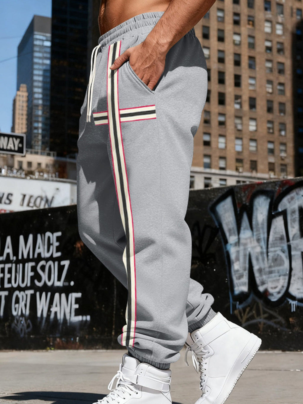 Men's Striped Casual Joggers