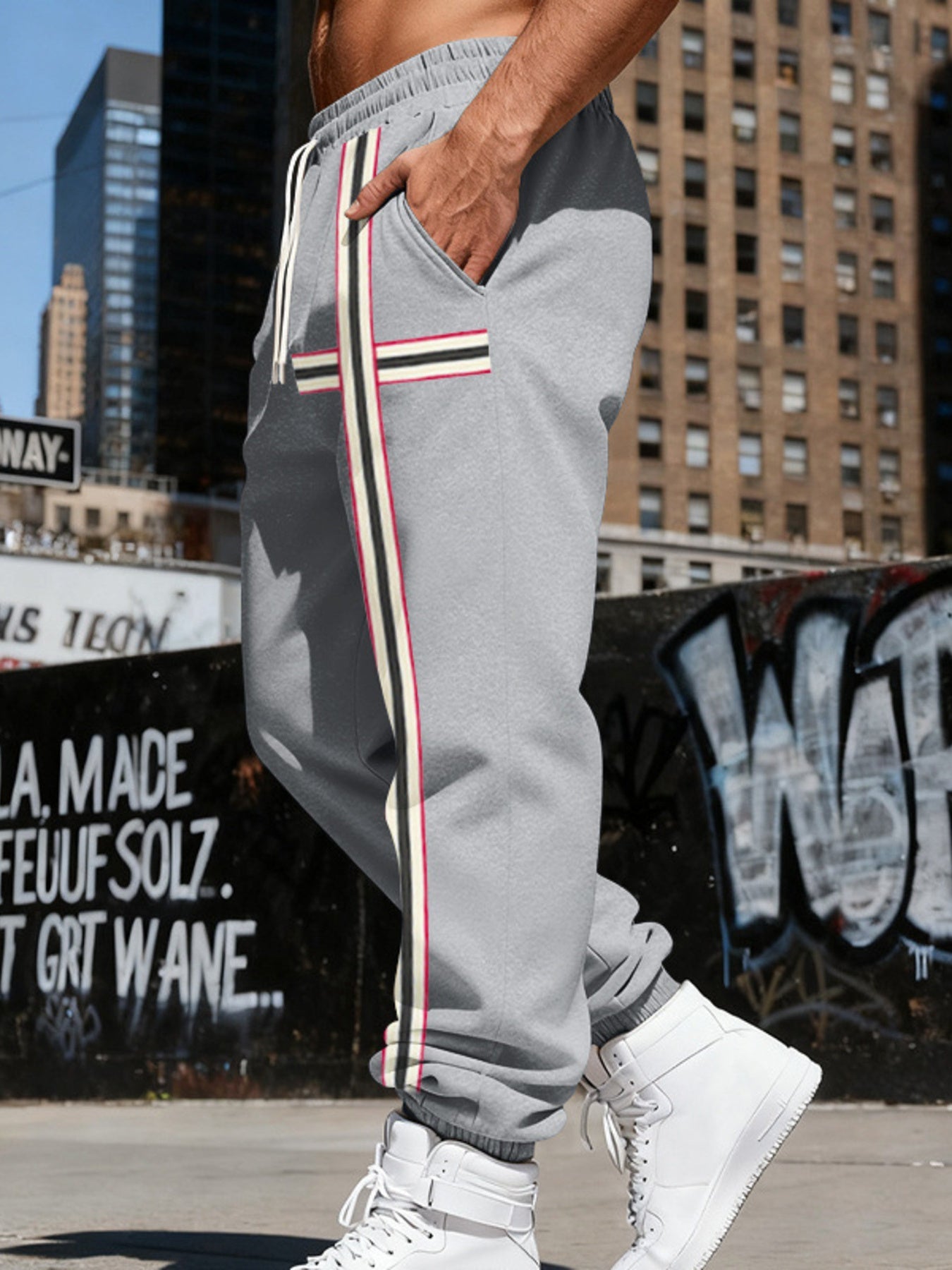 Men's Striped Casual Joggers