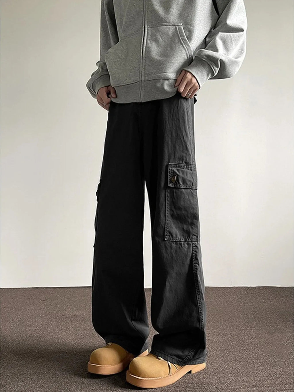 Men's Full Size Loose Fit Cargo Jeans Plus Size