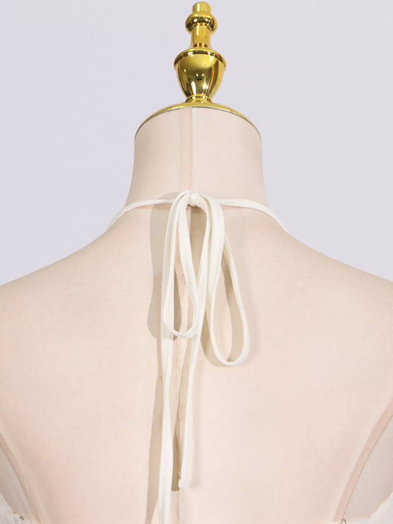 Ruched Halter Neck Maxi Dress